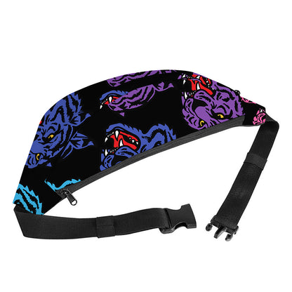 Colorful Tiger Head Pattern Print Fanny Pack
