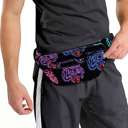 Colorful Tiger Head Pattern Print Fanny Pack