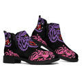 Colorful Tiger Head Pattern Print Flat Ankle Boots