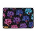 Colorful Tiger Head Pattern Print Kitchen Mat