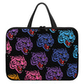 Colorful Tiger Head Pattern Print Laptop Sleeve With Handle