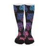 Colorful Tiger Head Pattern Print Long Socks