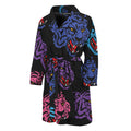Colorful Tiger Head Pattern Print Men's Bathrobe