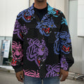 Colorful Tiger Head Pattern Print Men's Shirt Jacket