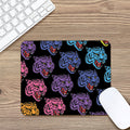 Colorful Tiger Head Pattern Print Mouse Pad
