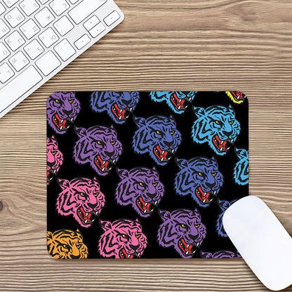 Colorful Tiger Head Pattern Print Mouse Pad
