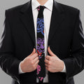 Colorful Tiger Head Pattern Print Necktie