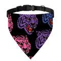 Colorful Tiger Head Pattern Print Over The Collar Dog Bandana