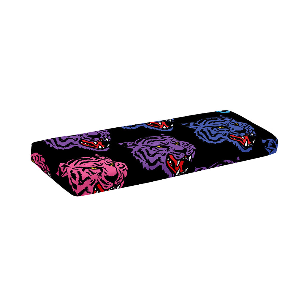 Colorful Tiger Head Pattern Print Piano Keyboard Cover