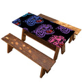 Colorful Tiger Head Pattern Print Picnic Table Cover