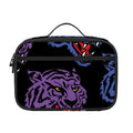 Colorful Tiger Head Pattern Print Portable Lunch Bag