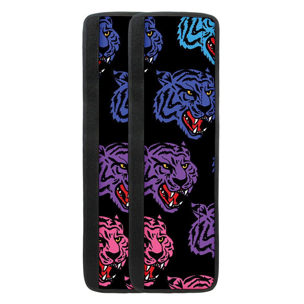 Colorful Tiger Head Pattern Print Refrigerator Handle Covers