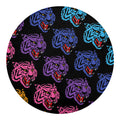 Colorful Tiger Head Pattern Print Round Blanket