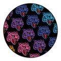 Colorful Tiger Head Pattern Print Round Floor Mat