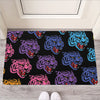 Colorful Tiger Head Pattern Print Rubber Doormat