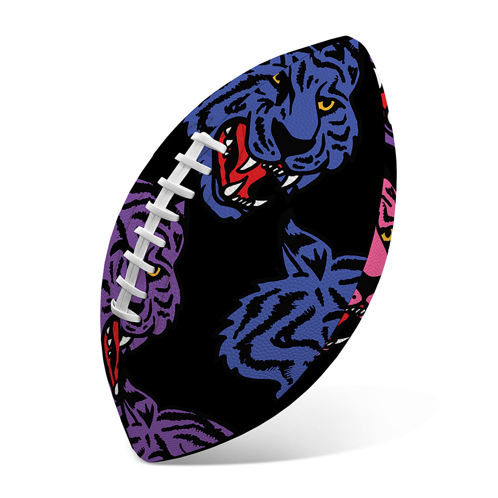 Colorful Tiger Head Pattern Print Rugby Ball