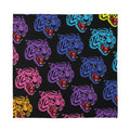 Colorful Tiger Head Pattern Print Silk Bandana