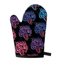 Colorful Tiger Head Pattern Print Single Oven Mitt