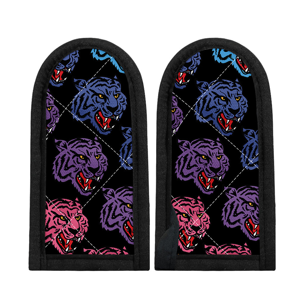 Colorful Tiger Head Pattern Print Skillet Handle Cover
