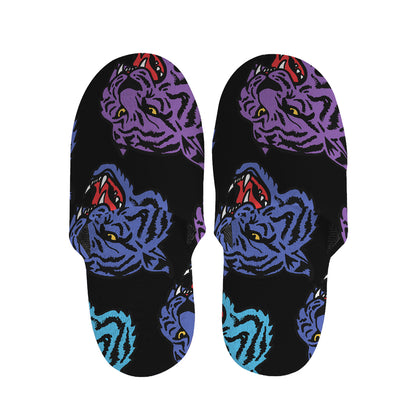 Colorful Tiger Head Pattern Print Slippers