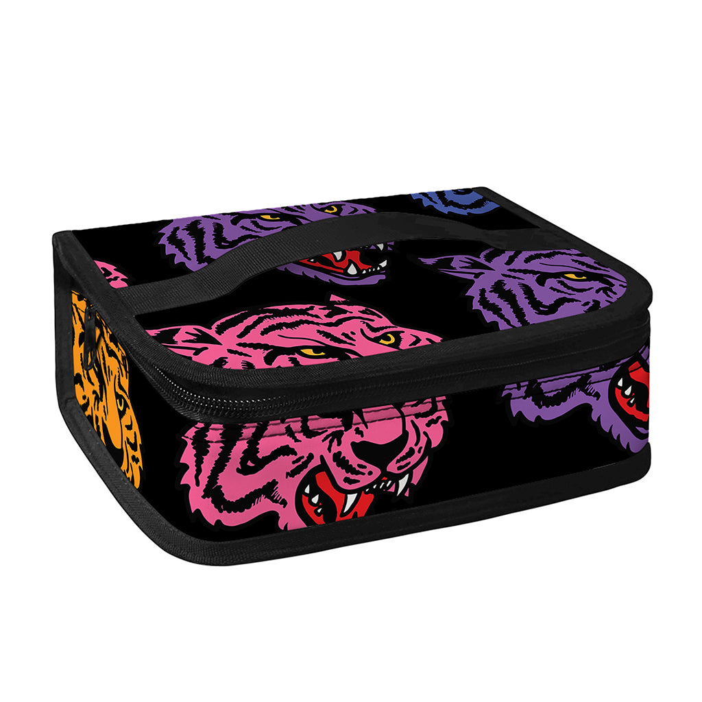 Colorful Tiger Head Pattern Print Small Lunch Bag