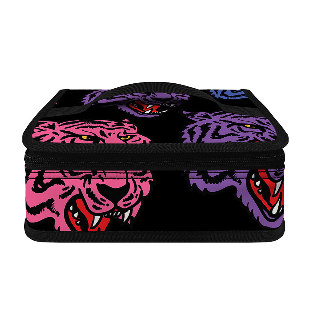 Colorful Tiger Head Pattern Print Small Lunch Bag