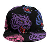 Colorful Tiger Head Pattern Print Snapback Cap