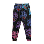 Colorful Tiger Head Pattern Print Sweatpants