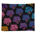 Colorful Tiger Head Pattern Print Tapestry