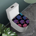 Colorful Tiger Head Pattern Print Toilet Lid Cover
