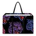 Colorful Tiger Head Pattern Print Utility Tote Bag
