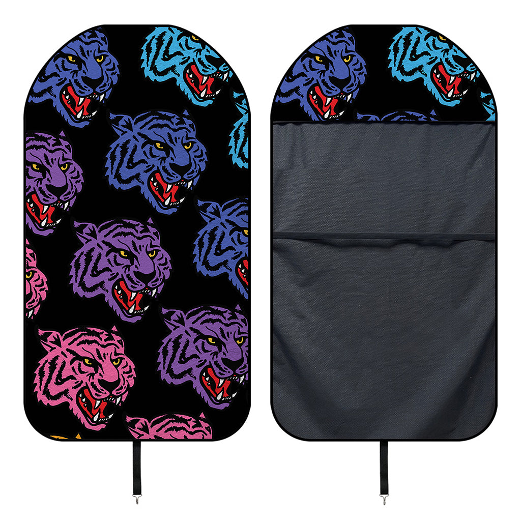 Colorful Tiger Head Pattern Print Waterproof Car Seat Cover