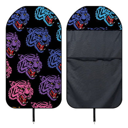 Colorful Tiger Head Pattern Print Waterproof Car Seat Cover