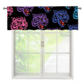 Colorful Tiger Head Pattern Print Window Valance