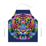 Colorful Tiger Portrait Print Adjustable Apron