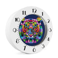 Colorful Tiger Portrait Print Alarm Clock