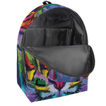Colorful Tiger Portrait Print Backpack
