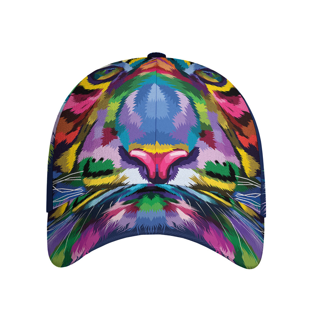 Colorful Tiger Portrait Print Baseball Cap