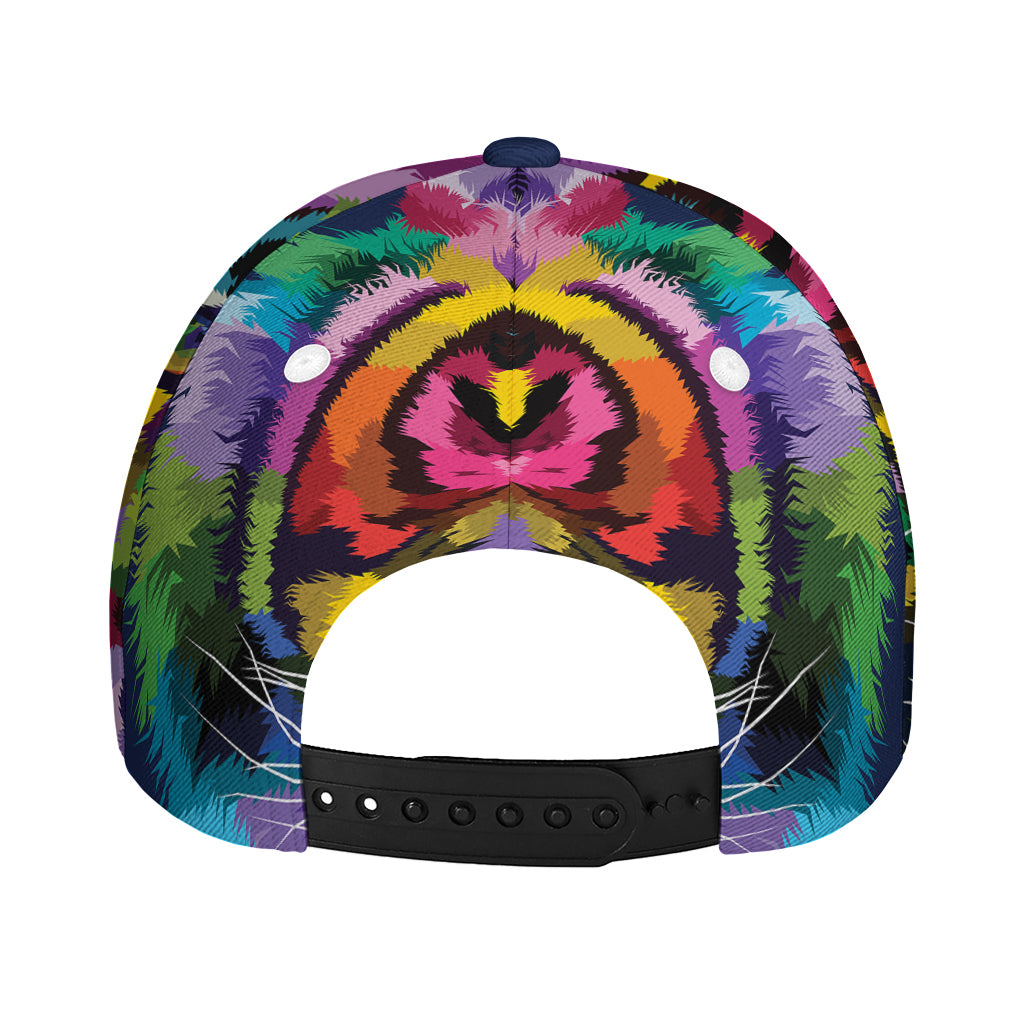 Colorful Tiger Portrait Print Baseball Cap