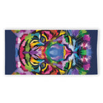 Colorful Tiger Portrait Print Beach Towel