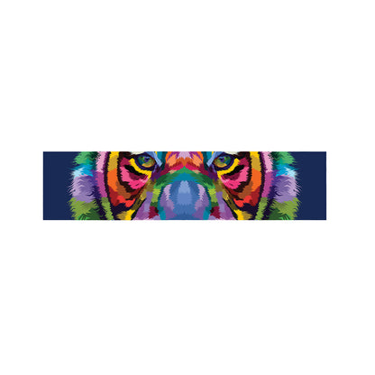 Colorful Tiger Portrait Print Bed Runner