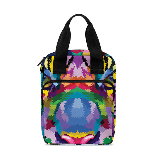 Colorful Tiger Portrait Print Bible Tote Bag