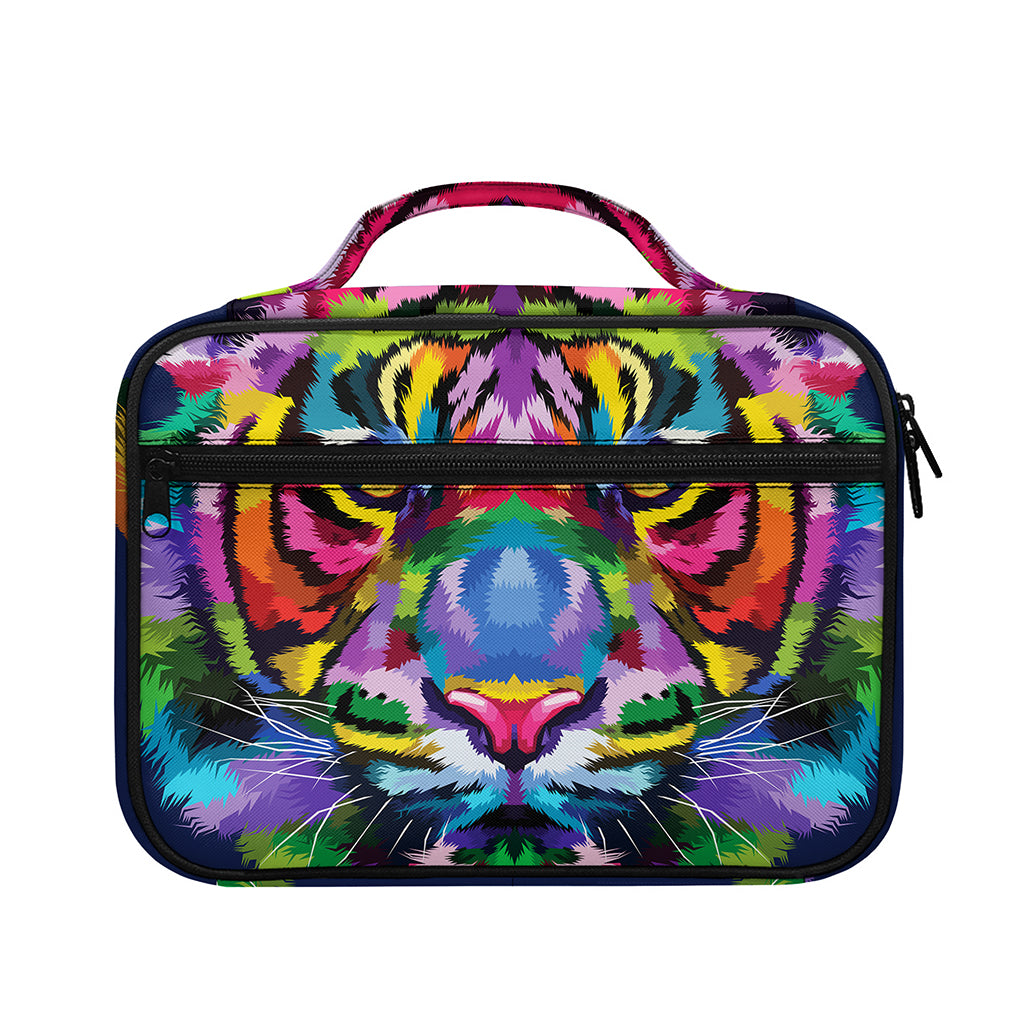 Colorful Tiger Portrait Print Briefcase Bible Bag