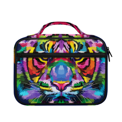 Colorful Tiger Portrait Print Briefcase Bible Bag