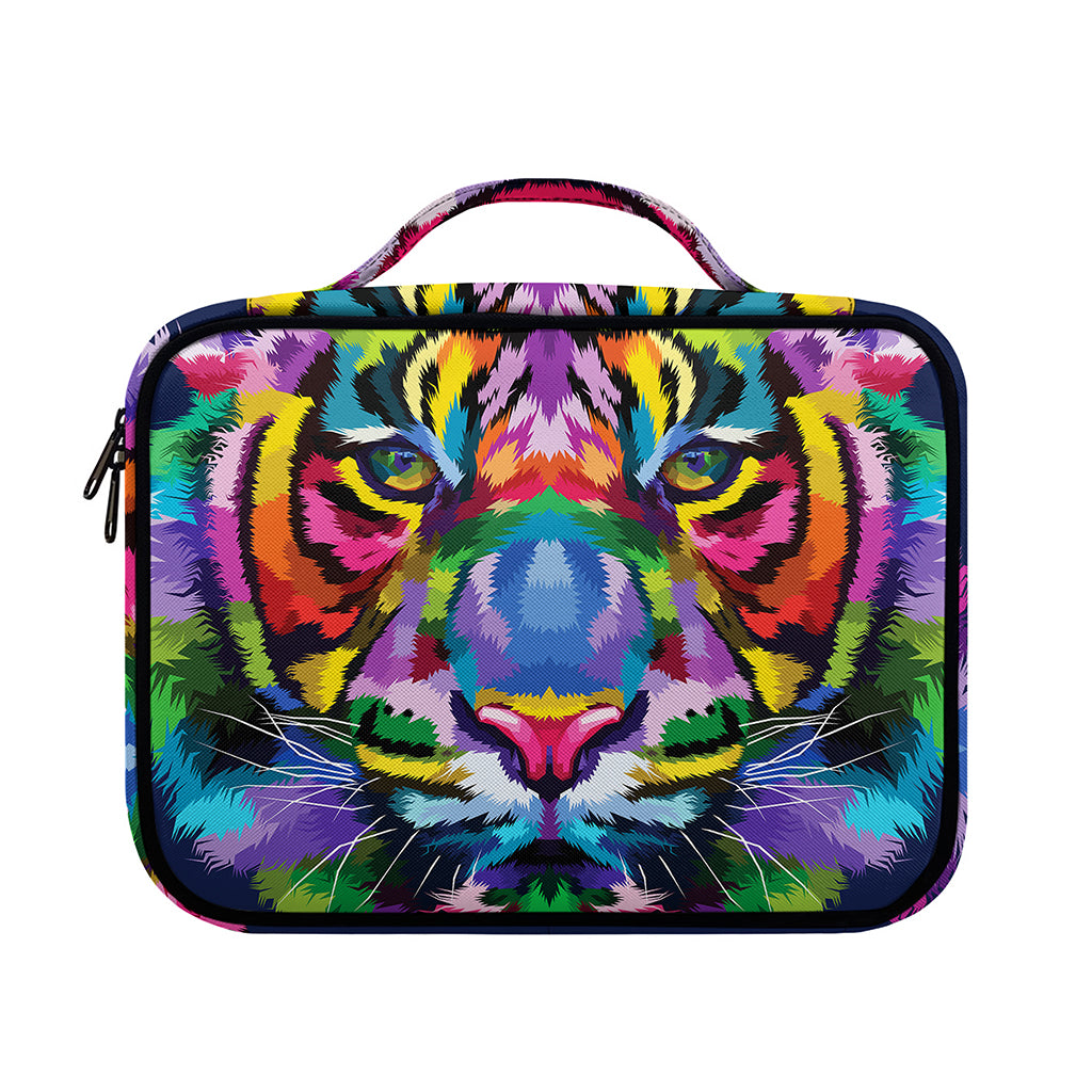 Colorful Tiger Portrait Print Briefcase Bible Bag