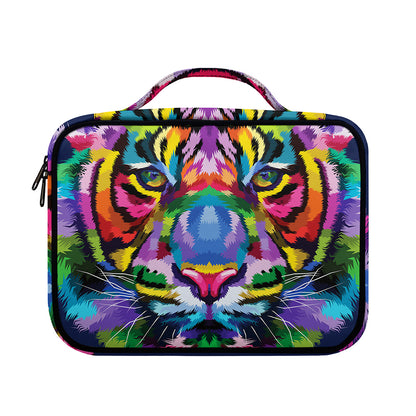 Colorful Tiger Portrait Print Briefcase Bible Bag