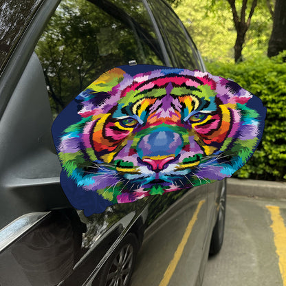 Colorful Tiger Portrait Print Car Side Mirror Covers