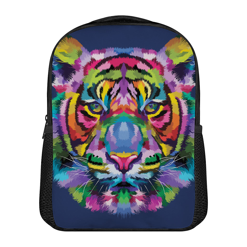 Colorful Tiger Portrait Print Casual Backpack