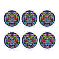 Colorful Tiger Portrait Print Coaster Set