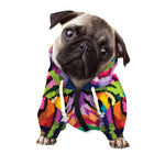 Colorful Tiger Portrait Print Dog Zip Up Hoodie